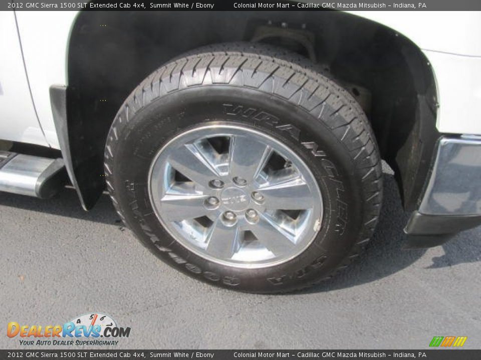 2012 GMC Sierra 1500 SLT Extended Cab 4x4 Summit White / Ebony Photo #9