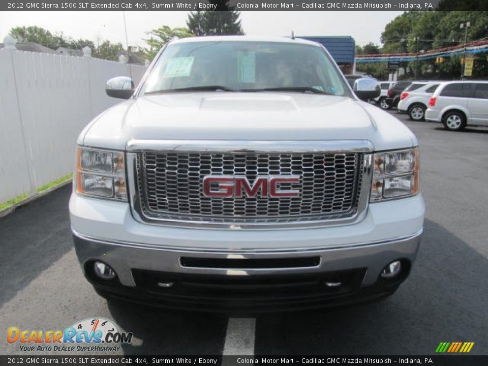 2012 GMC Sierra 1500 SLT Extended Cab 4x4 Summit White / Ebony Photo #11