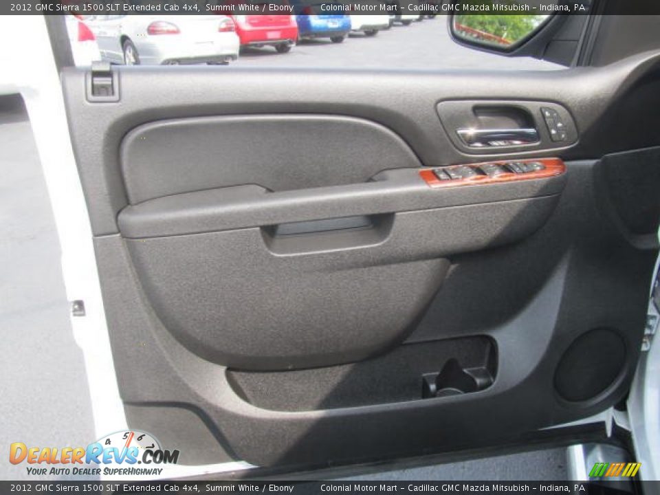 2012 GMC Sierra 1500 SLT Extended Cab 4x4 Summit White / Ebony Photo #13