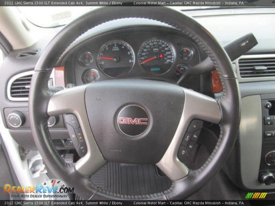 2012 GMC Sierra 1500 SLT Extended Cab 4x4 Summit White / Ebony Photo #16