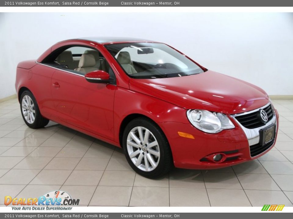 2011 Volkswagen Eos Komfort Salsa Red / Cornsilk Beige Photo #2