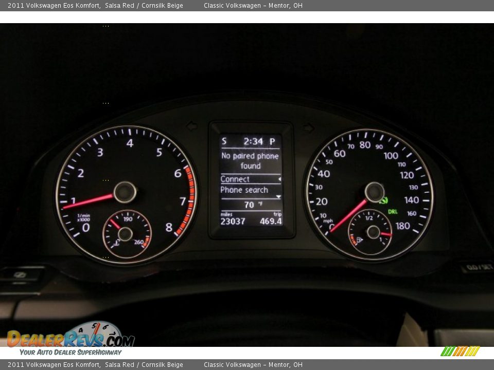 2011 Volkswagen Eos Komfort Salsa Red / Cornsilk Beige Photo #10