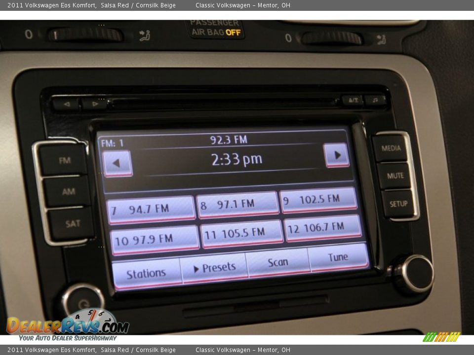 2011 Volkswagen Eos Komfort Salsa Red / Cornsilk Beige Photo #12