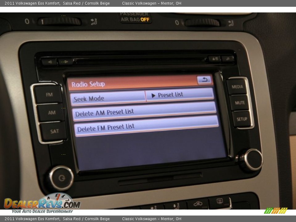 2011 Volkswagen Eos Komfort Salsa Red / Cornsilk Beige Photo #16