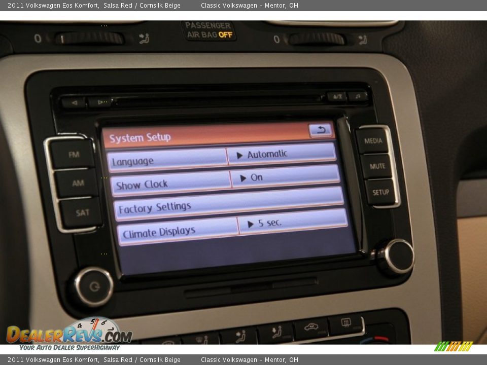 2011 Volkswagen Eos Komfort Salsa Red / Cornsilk Beige Photo #20