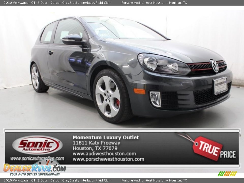 2010 Volkswagen GTI 2 Door Carbon Grey Steel / Interlagos Plaid Cloth Photo #1