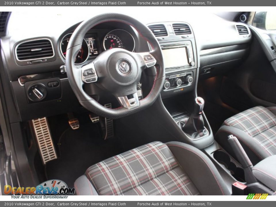 2010 Volkswagen GTI 2 Door Carbon Grey Steel / Interlagos Plaid Cloth Photo #13