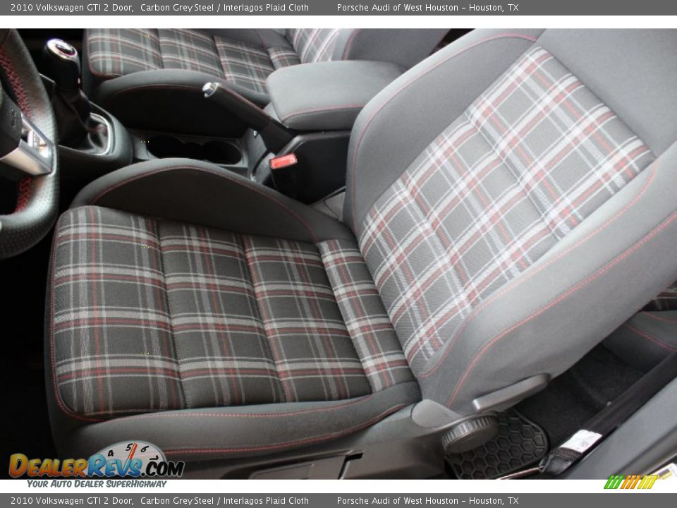 2010 Volkswagen GTI 2 Door Carbon Grey Steel / Interlagos Plaid Cloth Photo #14
