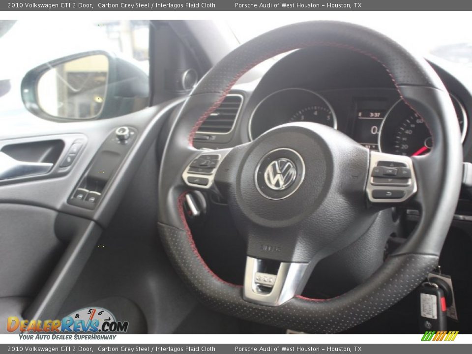 2010 Volkswagen GTI 2 Door Carbon Grey Steel / Interlagos Plaid Cloth Photo #36