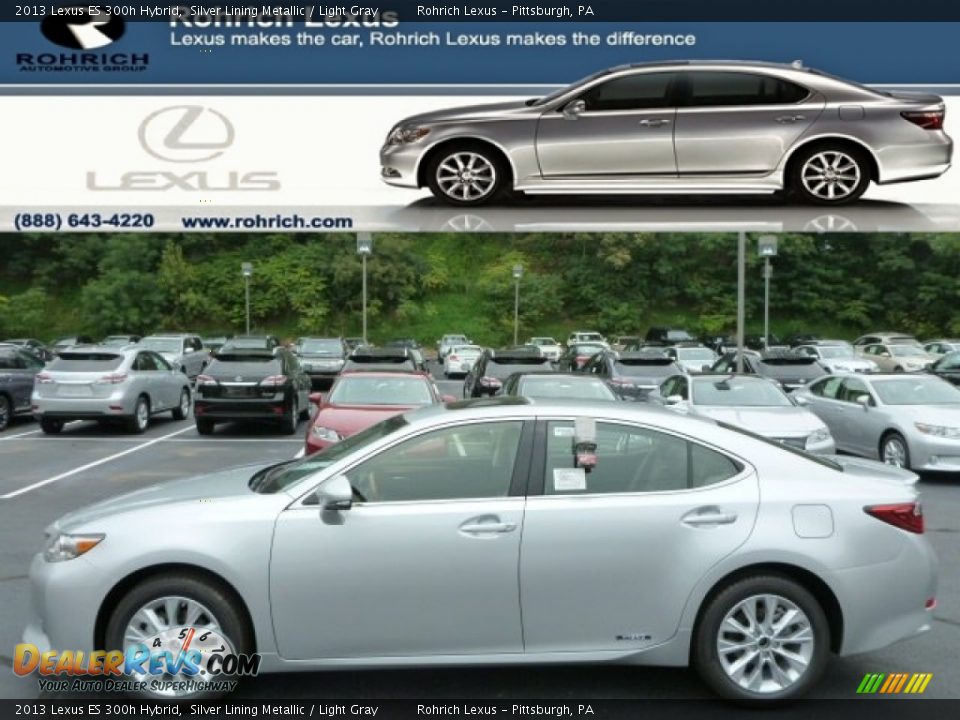 2013 Lexus ES 300h Hybrid Silver Lining Metallic / Light Gray Photo #1