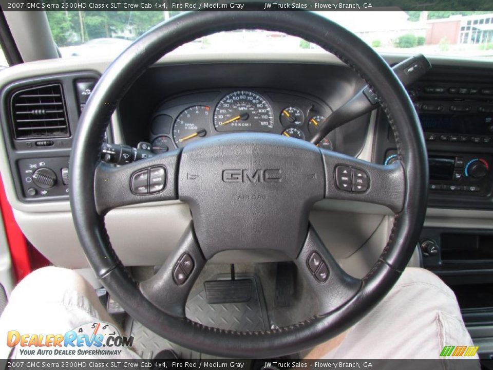2007 GMC Sierra 2500HD Classic SLT Crew Cab 4x4 Fire Red / Medium Gray Photo #25