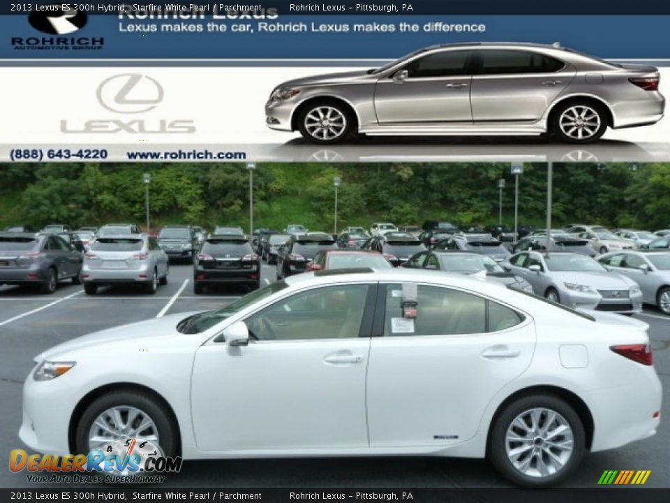 2013 Lexus ES 300h Hybrid Starfire White Pearl / Parchment Photo #1