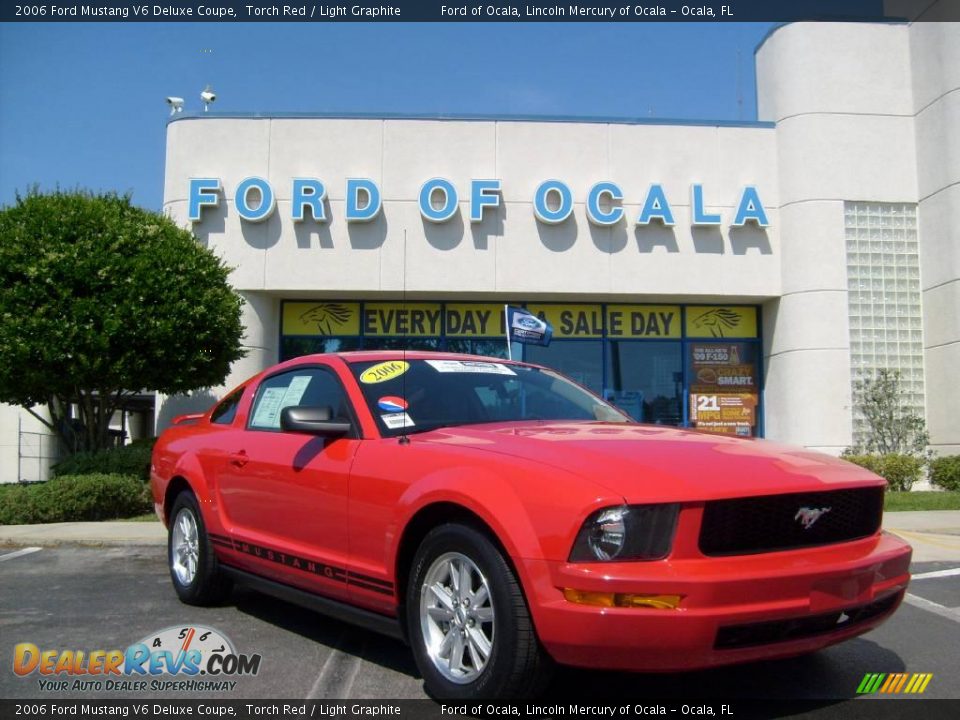 2006 Ford Mustang V6 Deluxe Coupe Torch Red / Light Graphite Photo #1