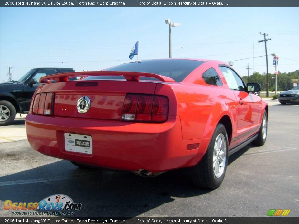 2006 Ford Mustang V6 Deluxe Coupe Torch Red / Light Graphite Photo #3