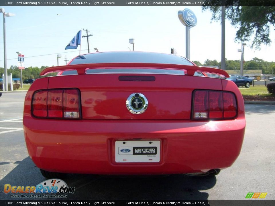 2006 Ford Mustang V6 Deluxe Coupe Torch Red / Light Graphite Photo #4