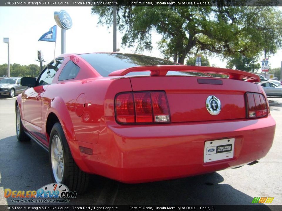 2006 Ford Mustang V6 Deluxe Coupe Torch Red / Light Graphite Photo #5
