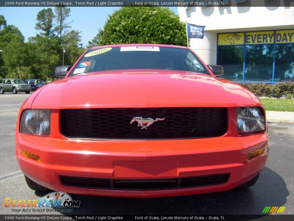 2006 Ford Mustang V6 Deluxe Coupe Torch Red / Light Graphite Photo #8