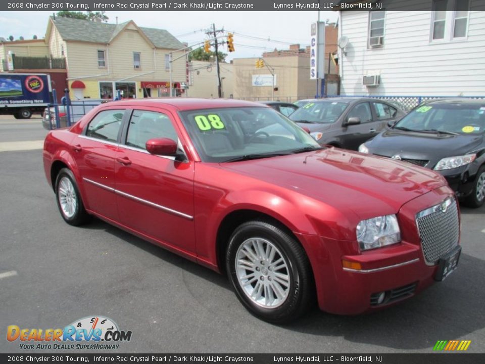 2008 Chrysler 300 Touring Inferno Red Crystal Pearl / Dark Khaki/Light Graystone Photo #2