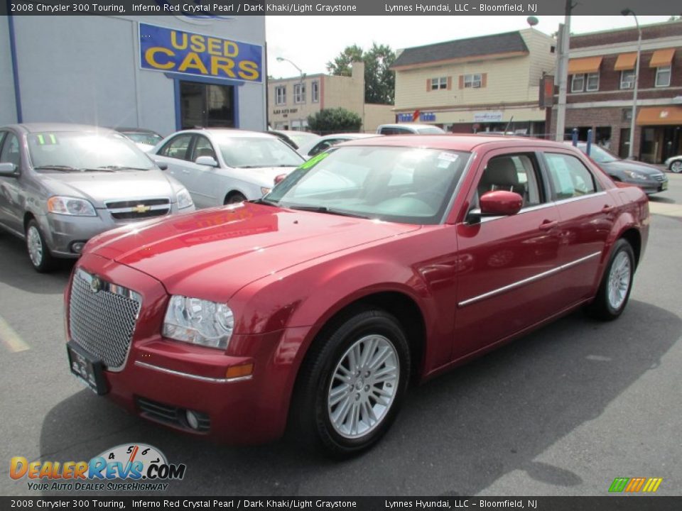 2008 Chrysler 300 Touring Inferno Red Crystal Pearl / Dark Khaki/Light Graystone Photo #3