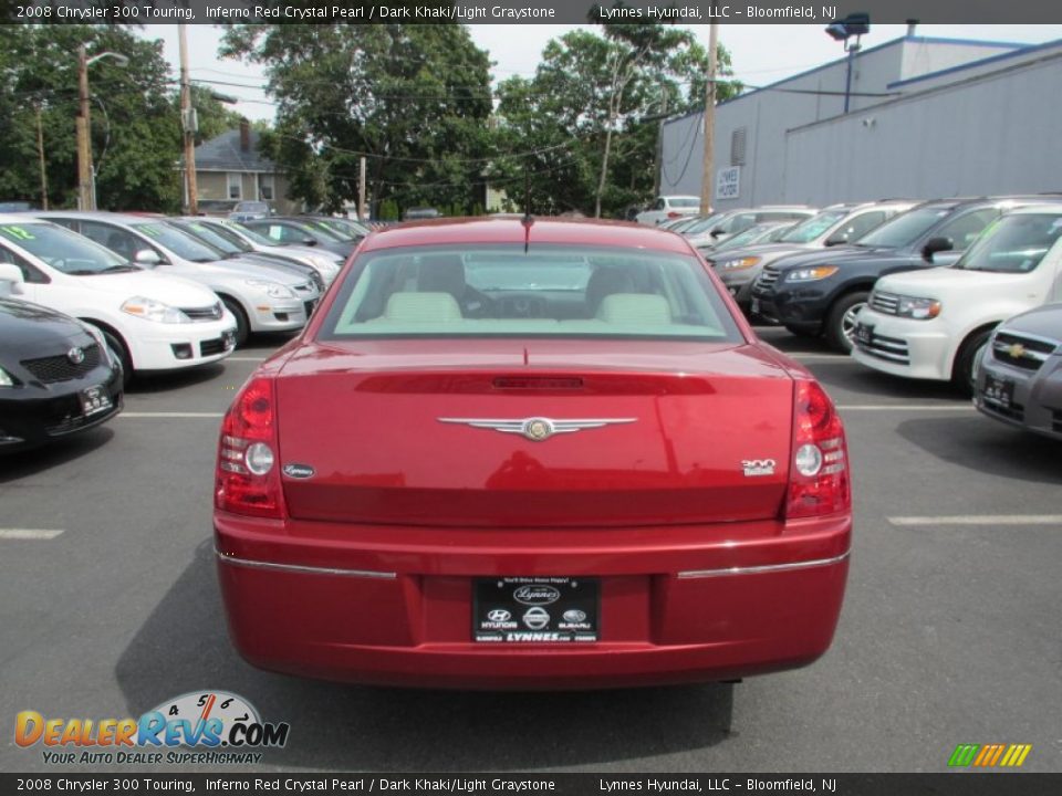 2008 Chrysler 300 Touring Inferno Red Crystal Pearl / Dark Khaki/Light Graystone Photo #5