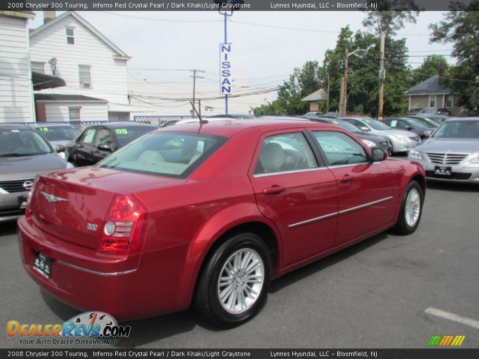 2008 Chrysler 300 Touring Inferno Red Crystal Pearl / Dark Khaki/Light Graystone Photo #7