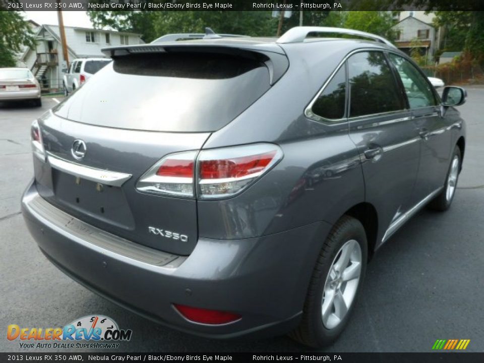 2013 Lexus RX 350 AWD Nebula Gray Pearl / Black/Ebony Birds Eye Maple Photo #4