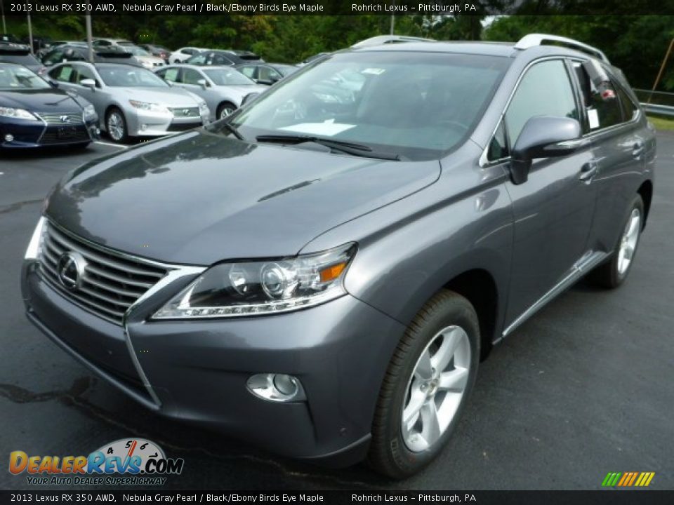 2013 Lexus RX 350 AWD Nebula Gray Pearl / Black/Ebony Birds Eye Maple Photo #8