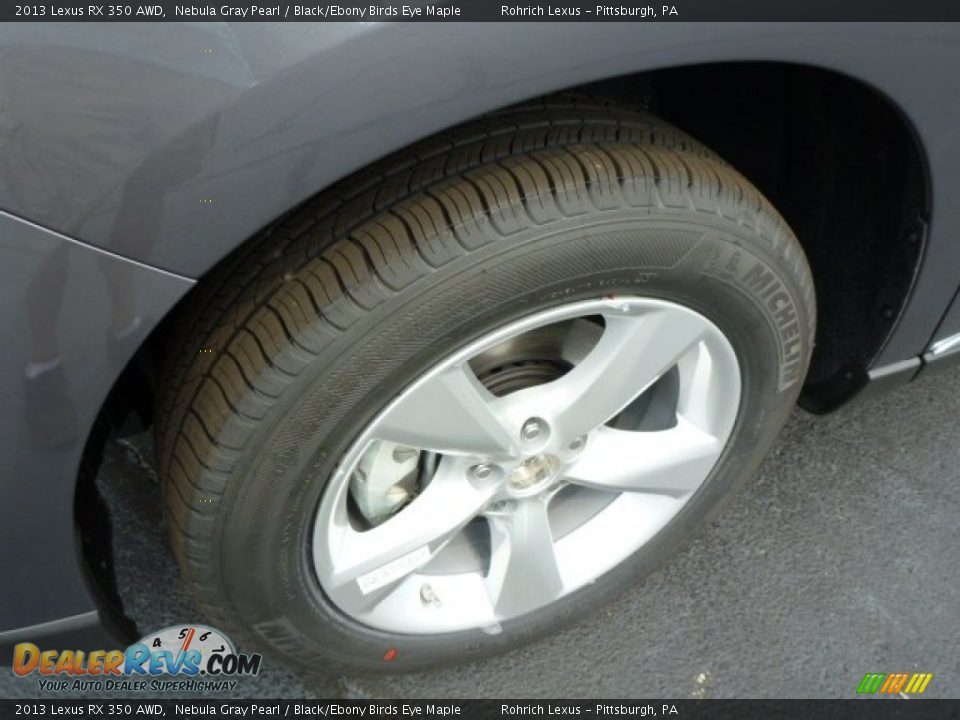 2013 Lexus RX 350 AWD Nebula Gray Pearl / Black/Ebony Birds Eye Maple Photo #9