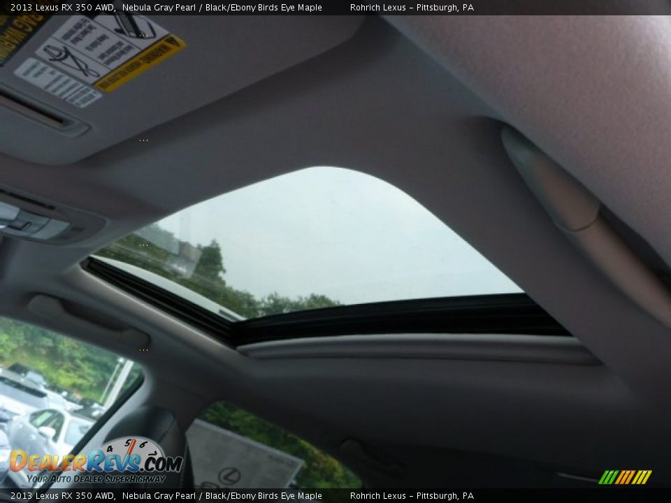 2013 Lexus RX 350 AWD Nebula Gray Pearl / Black/Ebony Birds Eye Maple Photo #15