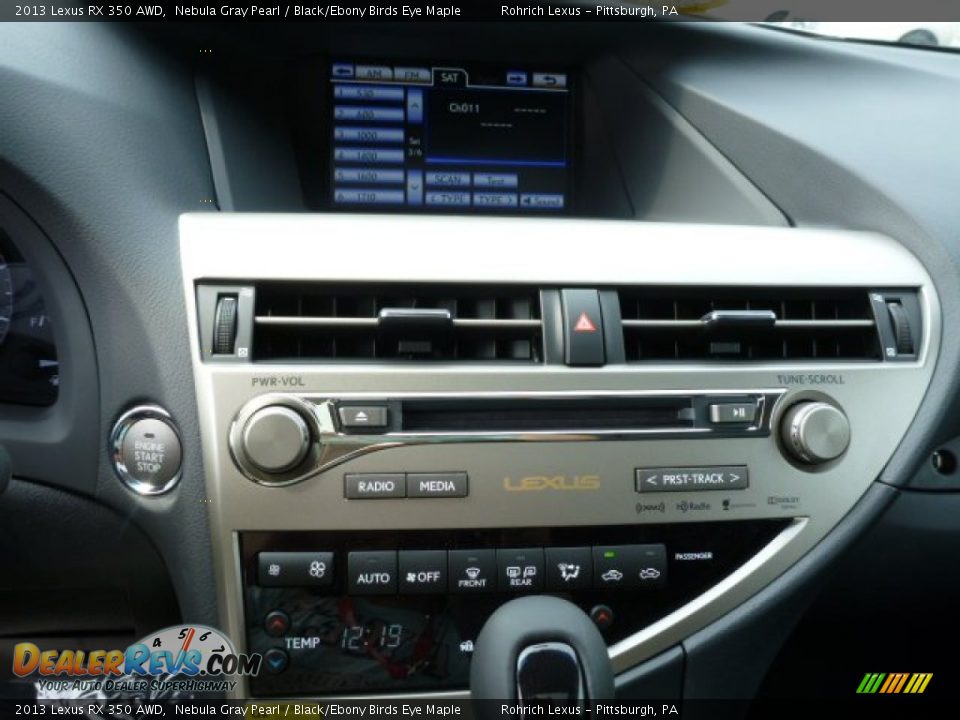 2013 Lexus RX 350 AWD Nebula Gray Pearl / Black/Ebony Birds Eye Maple Photo #18