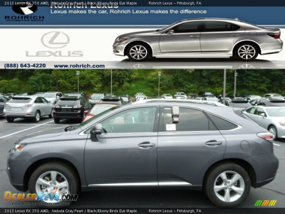 2013 Lexus RX 350 AWD Nebula Gray Pearl / Black/Ebony Birds Eye Maple Photo #1