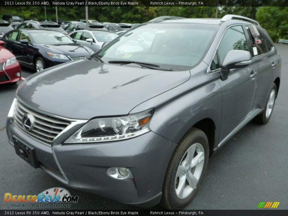 2013 Lexus RX 350 AWD Nebula Gray Pearl / Black/Ebony Birds Eye Maple Photo #8