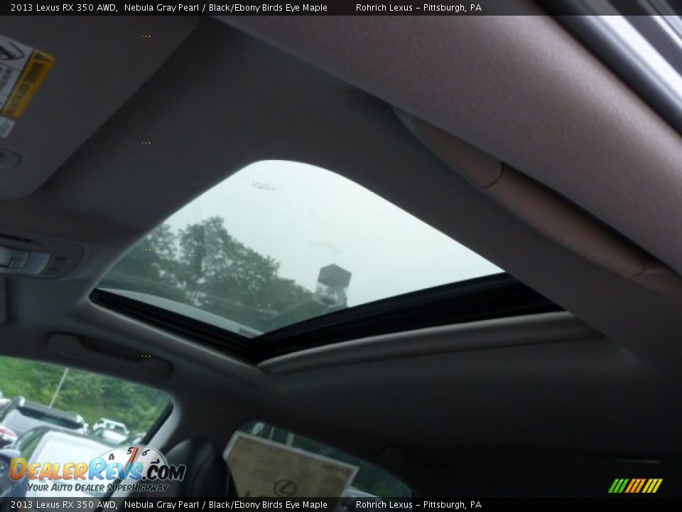 2013 Lexus RX 350 AWD Nebula Gray Pearl / Black/Ebony Birds Eye Maple Photo #16
