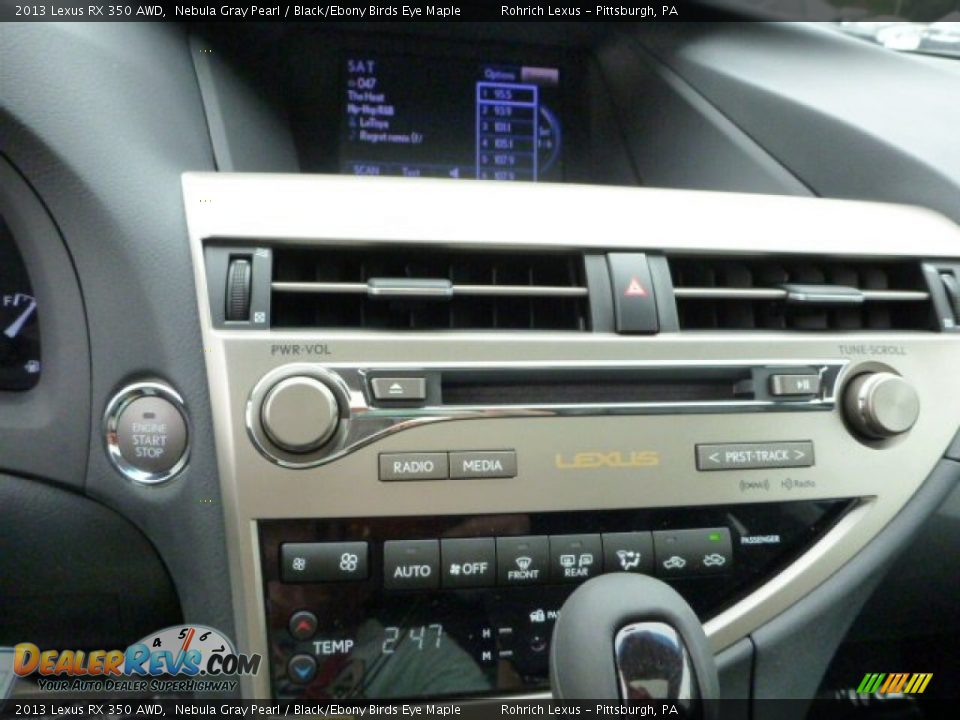 2013 Lexus RX 350 AWD Nebula Gray Pearl / Black/Ebony Birds Eye Maple Photo #17