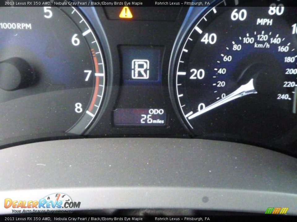 2013 Lexus RX 350 AWD Nebula Gray Pearl / Black/Ebony Birds Eye Maple Photo #19
