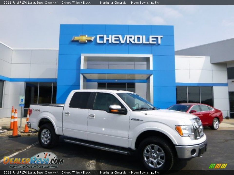 2011 Ford F150 Lariat SuperCrew 4x4 Oxford White / Black Photo #1