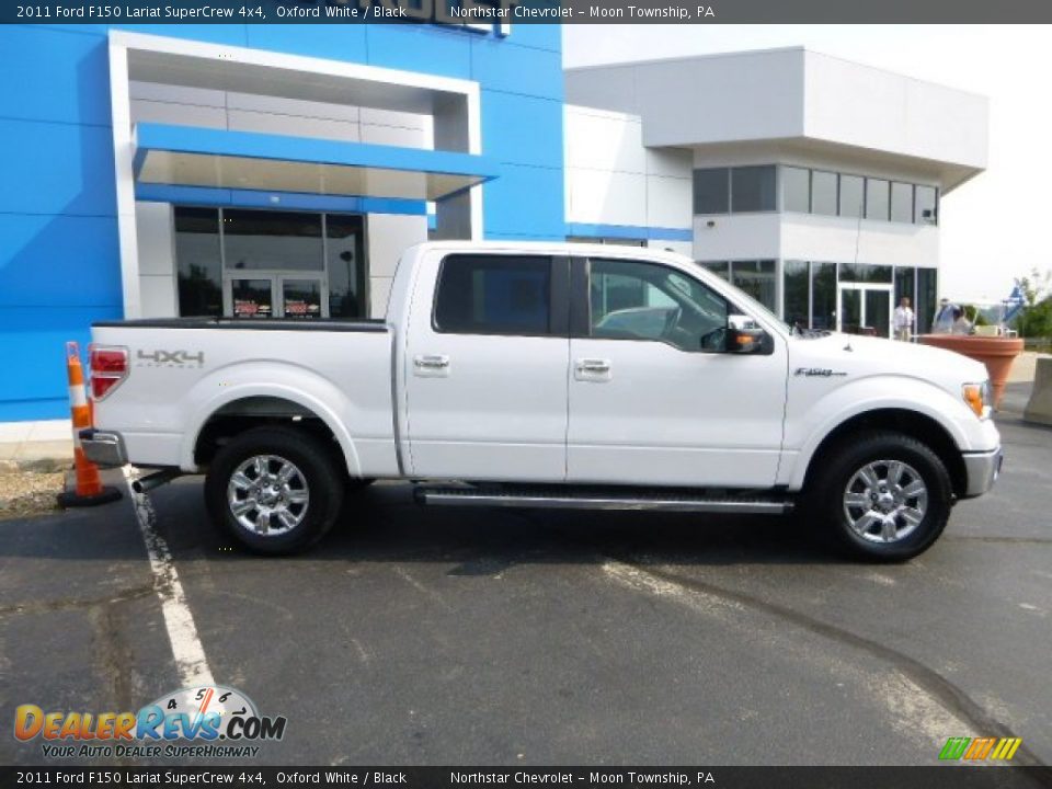 2011 Ford F150 Lariat SuperCrew 4x4 Oxford White / Black Photo #2