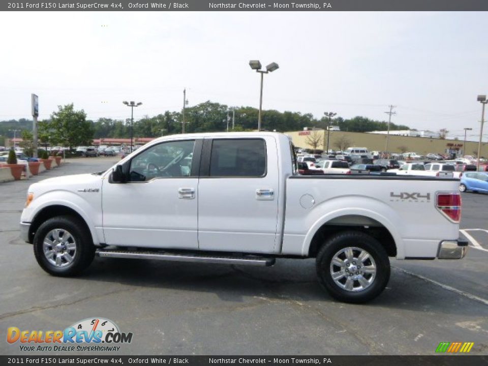 2011 Ford F150 Lariat SuperCrew 4x4 Oxford White / Black Photo #4