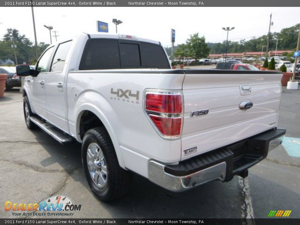 2011 Ford F150 Lariat SuperCrew 4x4 Oxford White / Black Photo #7