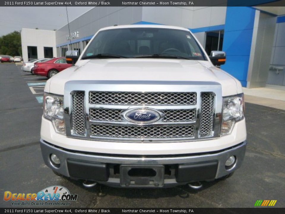 2011 Ford F150 Lariat SuperCrew 4x4 Oxford White / Black Photo #8