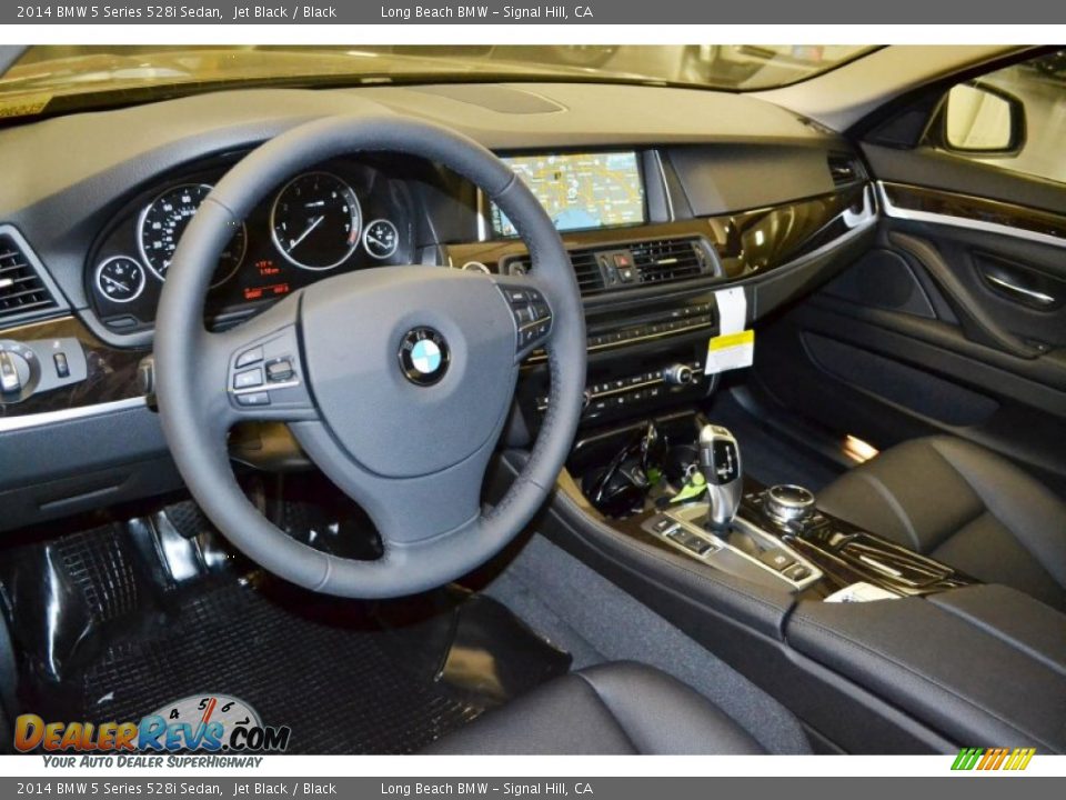 Black Interior - 2014 BMW 5 Series 528i Sedan Photo #6