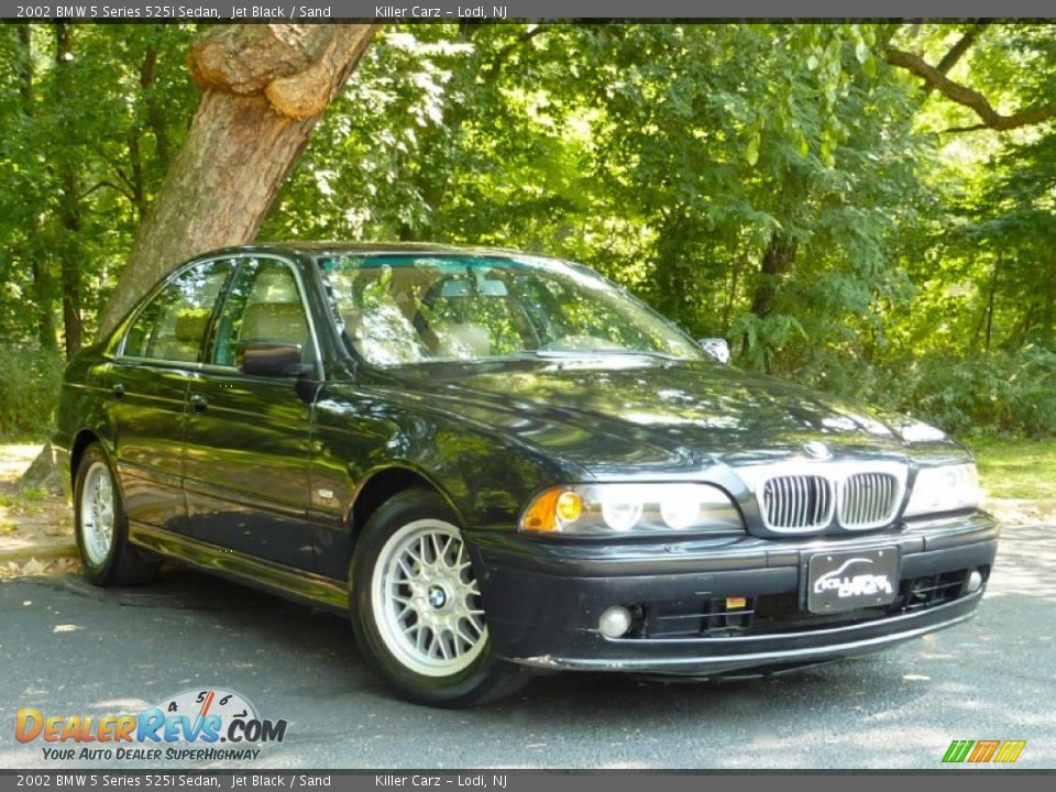 2002 BMW 5 Series 525i Sedan Jet Black / Sand Photo #1