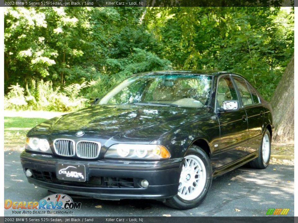 2002 BMW 5 Series 525i Sedan Jet Black / Sand Photo #3
