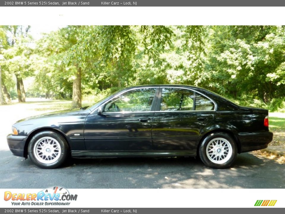2002 BMW 5 Series 525i Sedan Jet Black / Sand Photo #4