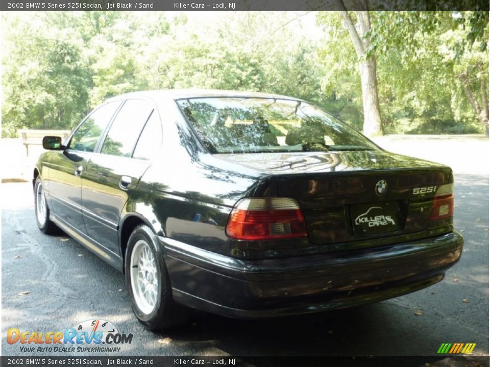 2002 BMW 5 Series 525i Sedan Jet Black / Sand Photo #5