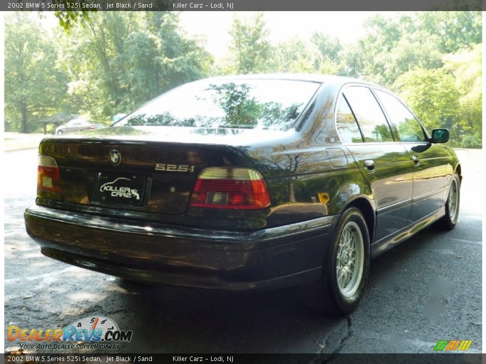 2002 BMW 5 Series 525i Sedan Jet Black / Sand Photo #7