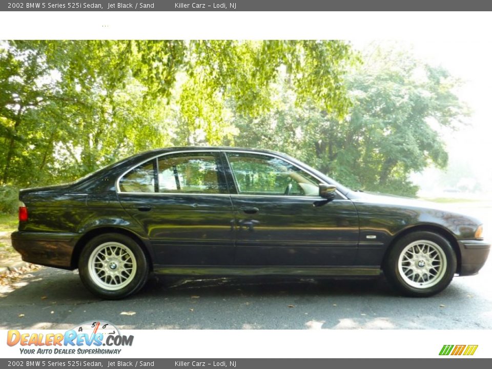 2002 BMW 5 Series 525i Sedan Jet Black / Sand Photo #8