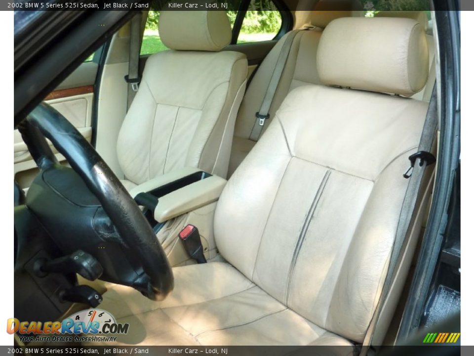 2002 BMW 5 Series 525i Sedan Jet Black / Sand Photo #14