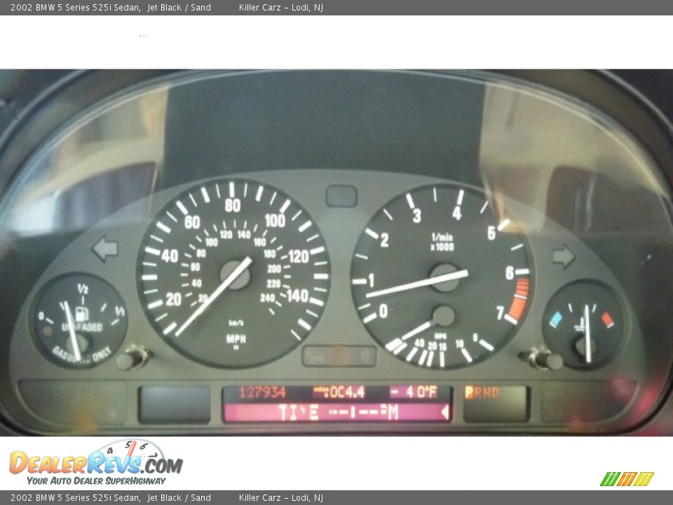 2002 BMW 5 Series 525i Sedan Jet Black / Sand Photo #26
