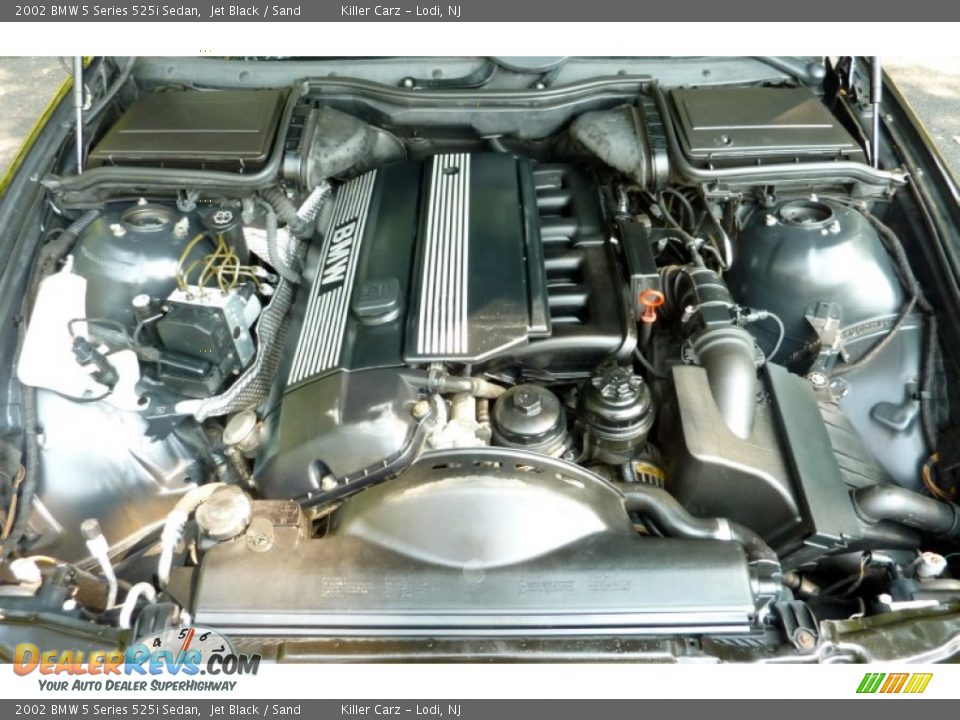2002 BMW 5 Series 525i Sedan Jet Black / Sand Photo #27